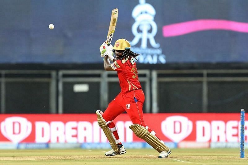 Chris Gayle batting for Punjab Kings in the IPL. Pic: IPLT20.COM